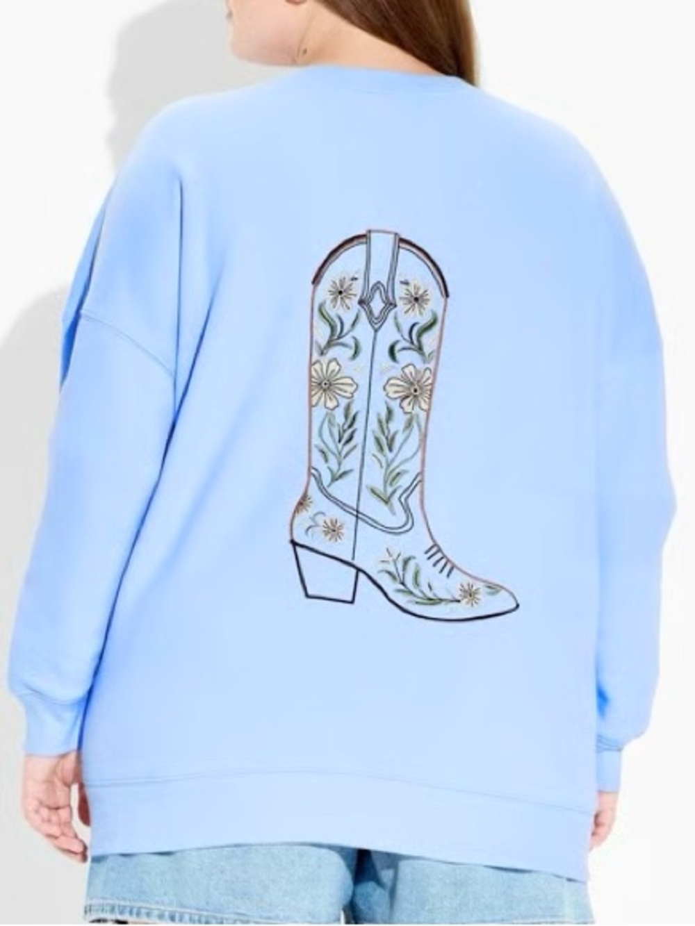 Bundle to Save! Wild Fable Light Blue Embroidered Cowboy Boot Sweater